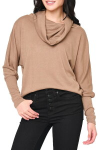 �M�u�\�����b�N ���f�B�[�X �A�E�^�[ �p�[�J�[�E�X�E�F�b�g �Z�[�^�[ GIBSONLOOK Cozy Up Cowl Neck Sweater Mocha Mousse ���J