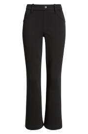 ヒュー レディース ボトムス レギンス パンツ ジャージー Hue Double Soft Jersey Pull-On Kick Flare Pants Black ブラック