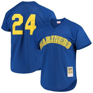 �~�b�`�F��&�l�X �����Y �g�b�v�X �V���c ���b�V�� �W���[�W�[ Men's Mitchell & Ness Ken Griffey Jr. Royal Seattle Mariners Cooperstown Mesh Batting Practice Jersey Royal