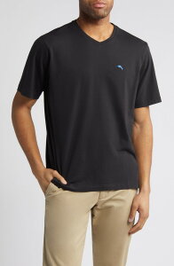 �g�b�~�[�o�n�} �����Y �g�b�v�X T�V���c V�l�b�N �R�b�g�� Tommy Bahama New Bali Skyline V-Neck Pima Cotton T-Shirt Black �u���b�N