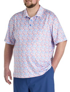 ���[�{�b�N �����Y �g�b�v�X �|���V���c �g�[�� Reebok Big & Tall Performance Tropical Americana Polo Shirt Multi �}���`�J���[