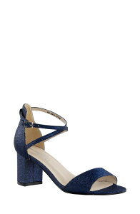 �^�b�`�A�b�v ���f�B�[�X �V���[�Y �q�[�� �T���_�� Touch Ups Jackie Block Heel Sandal Navy �l�C�r�[