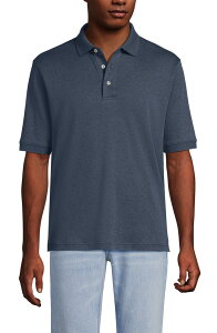 �����Y�G���h �����Y �g�b�v�X �|���V���c �R�b�g�� Lands' End Short Sleeve Cotton Supima Polo Shirt Dusk Indigo Heather �w�U�[