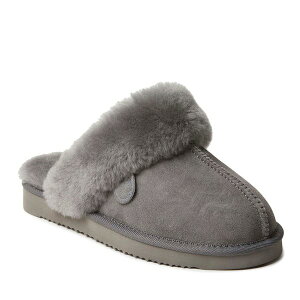 �f�B�A�t�H�[���Y ���f�B�[�X �V���[�Y �T���_�� DEARFOAMS Fireside Sydney Genuine Shearling Scuff Slipper Grey �O���[