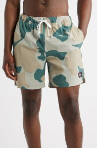 �_�[�N�V�[�Y �����Y �{�g���X �n�[�t�p���c�E�V���[�c �V���[�g�p���c DARK SEAS Warwick Stretch Drawstring Shorts Green/ Beige Camo �O���[��