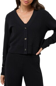 �g���r�X�}�q���[ ���f�B�[�X �A�E�^�[ �p�[�J�[�E�X�E�F�b�g �J�[�f�B�K�� TravisMathew Evening Retreat Rib Cardigan Black �u���b�N