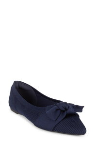 �^�n�� ���f�B�[�X �V���[�Y �p���v�X Tahari Montserrat Pointed Toe Flat Navy �l�C�r�[