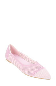 �^�n�� ���f�B�[�X �V���[�Y �p���v�X �j�b�g Tahari Antigua Knit Pointed Toe Flat Mauve