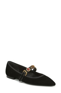 ���F���j�J �x�A�[�h ���f�B�[�X �V���[�Y �p���v�X Veronica Beard Selene Charms Pointed Toe Flat Black �u���b�N