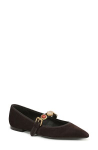 ���F���j�J �x�A�[�h ���f�B�[�X �V���[�Y �p���v�X Veronica Beard Selene Charms Pointed Toe Flat Espresso