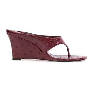 �u���b�N�X�G�[�h�X�^�W�I ���f�B�[�X �V���[�Y �T���_�� BLACK SUEDE STUDIO Mac 70 Wedge Ruby Ostrich Leather ���r�[