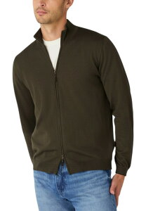 ���o�[�g �^���{�b�g �����Y �A�E�^�[ �p�[�J�[�E�X�E�F�b�g �Z�[�^�[ Robertalbott Dalton Full Washable Merino Zip Sweater Olive Green W/Navy Tipping �l�C�r�[