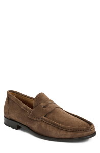 �u���[�m�}�O�� �����Y �V���[�Y ���[�t�@�[ Bruno Magli Lombardo Wrapped Moc Toe Penny Loafer Brown Suede �u���E��
