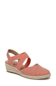 ���C�t�X�g���C�h ���f�B�[�X �V���[�Y �T���_�� �v���b�g�t�H�[�� LifeStride Kimball Slingback Espadrille Platform Wedge Coral �R�[����