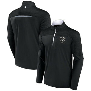 �t�@�i�e�B�N�X �����Y �A�E�^�[ �p�[�J�[�E�X�E�F�b�g Men's Fanatics Branded Black Las Vegas Raiders Defender Half-Zip Top Black �u���b�N