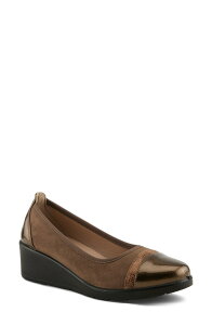 �t���N�T�X ���f�B�[�X �V���[�Y �p���v�X �v���b�g�t�H�[�� �L���b�v Flexus by Spring Step Macadi Cap Toe Platform Wedge Pump Bronze Multi �}���`�J���[