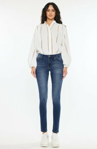�J���N�� ���f�B�[�X �{�g���X ���M���X KanCan Madison Essentials Mid Rise Super Skinny Medium Wash