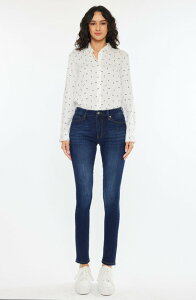 �J���N�� ���f�B�[�X �{�g���X ���M���X KanCan Madison Essentials Mid Rise Super Skinny Super Dark Wash