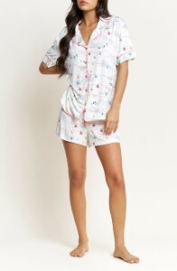 �n�j�[�f���[ �C���e�B���b�c ���f�B�[�X �A���_�[�E�F�A �i�C�g�E�F�A Honeydew All American Shortie Pajamas Ivory Gondolas �A�C�{���[
