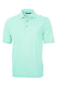 �J�b�^�[�A���h�o�b�N �����Y �g�b�v�X �|���V���c Cutter & Buck Virtue Piqu Stripe Recycled Blend Polo Fresh Mint �~���g