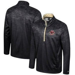 �R���V�A�� �����Y �A�E�^�[ �W���P�b�g�E�u���]�� Men's Colosseum Black Boston Collegeagles The Machine Half-Zip Jacket Black �u���b�N