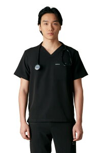 �����o�[�Y�I�����[ �����Y �g�b�v�X T�V���c Members Only Brighton 3-Pocket Scrub Top Black �u���b�N
