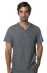 �����o�[�Y�I�����[ �����Y �g�b�v�X T�V���c Members Only Manchester 3-Pocket Scrub Top Graphite �O���t�@�C�g