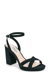 �j�i ���f�B�[�X �V���[�Y �T���_�� �v���b�g�t�H�[�� �A���N�� Nina Sheilankle Straplatform Sandal Black Fantasy Net �u���b�N