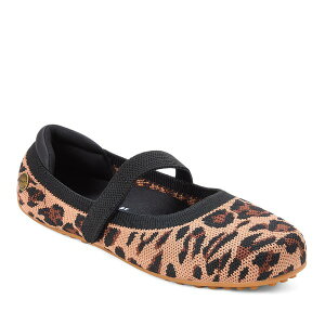 �f�B�A�t�H�[���Y ���f�B�[�X �V���[�Y �p���v�X �j�b�g DEARFOAMS Haddy Sport Knit Flat Leopard �A�j�}��