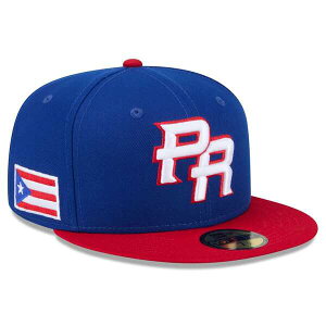 �j���[�G�� �����Y �A�N�Z�T���[ �X�q Men's New Era Blue/Red Puerto Rico Baseball 2026 World Baseball Classic 59FIFTY Fitted Hat Blue �u���[