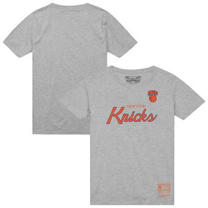 �~�b�`�F��&�l�X �����Y �g�b�v�X T�V���c ���B���e�[�W �g�[�� Men's Mitchell & Ness Heather Gray New Yorknicks Big & Tall Hardwood Classics Vintage Wordmark T-Shirt Heather Gray �O���[