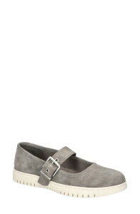 �x�����B�[�^ ���f�B�[�X �V���[�Y �p���v�X Bella Vitastro Mary Jane Flat Grey Kidsuede Leather �O���[