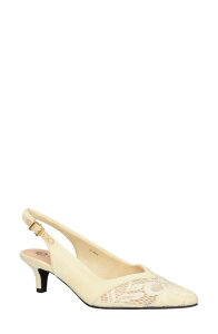 �x�����B�[�^ ���f�B�[�X �V���[�Y �q�[�� Bella Vita Marquette Slingbackitten Heel Pump Cream Suede �N���[��
