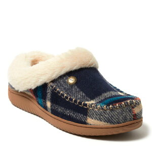 �f�B�A�t�H�[���Y ���f�B�[�X �V���[�Y �T���_�� DEARFOAMS Atley Energy Return Clog Slipper Navy Plaid �l�C�r�[