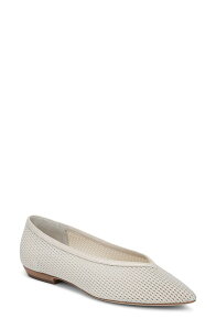 ���F���j�J �x�A�[�h ���f�B�[�X �V���[�Y �p���v�X Veronica Beard Bancroft Pointed Toe Flat Ecru �G�N����
