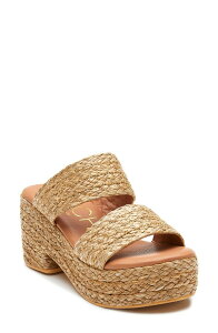 �R�R�i�b�c�o�C�}�b�e�V�B ���f�B�[�X �V���[�Y �T���_�� �v���b�g�t�H�[�� Coconuts by Matisse Ocean Avespadrille Platform Slide Sandal Cognac