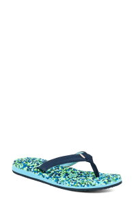 �T�k�[�N ���f�B�[�X �V���[�Y �T���_�� Sanuk Bubblecush Flip Flop Navy Multi �l�C�r�[