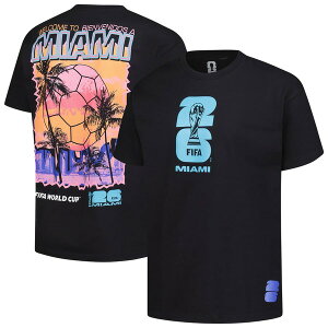 �A�E�^�[�X�^�b�t �����Y �g�b�v�X T�V���c Men's Outerstuff Black 2026 FIFA World Cup Miami Host City Local Oversized T-Shirt Black �u���b�N