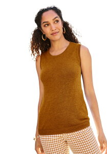 �W�F�V�J�����h�� ���f�B�[�X �A�E�^�[ �p�[�J�[�E�X�E�F�b�g �m�[�X���[�u Jessica London Sleeveless Cashmere Shell Clove