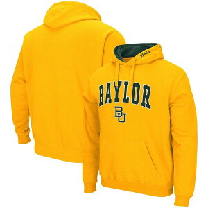�R���V�A�� �����Y �A�E�^�[ �p�[�J�[�E�X�E�F�b�g ���S Men's Colosseum Gold Baylor Bears Arch & Logo 3.0 Pullover Hoodie Gold �S�[���h
