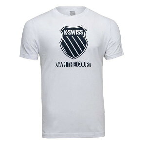 �P�[�X�C�X �����Y �g�b�v�X �V���c K-Swiss Own the Court Mens Tennishirt White �z���C�g