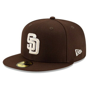 �j���[�G�� ���f�B�[�X �A�N�Z�T���[ �X�q Men's New Era Brown San Diego Padres Alternate Authenticollection-Field 59FIFTY Fitted Hat Brown �u���E��