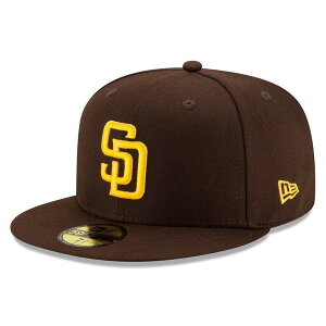 �j���[�G�� ���f�B�[�X �A�N�Z�T���[ �X�q Men's New Era Brown San Diego Padres Authenticollection-Field 59FIFTY Fitted Hat Brown �u���E��