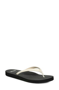 �T�k�[�N ���f�B�[�X �V���[�Y �T���_�� Sanuk Yoga Joy II Flip Flop White/ Black �z���C�g