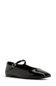�A���h ���f�B�[�X �V���[�Y �p���v�X ALDO Kristyn Mary Jane Flat Black �u���b�N