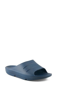 �t���N�T�X ���f�B�[�X �V���[�Y �T���_�� Flexus by Spring Step Shamak Slide Navy �l�C�r�[