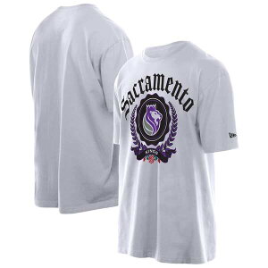 �j���[�G�� �����Y �g�b�v�X T�V���c Men's New Era White Sacramento Kings Throwback Prep Oversized T-Shirt White �z���C�g