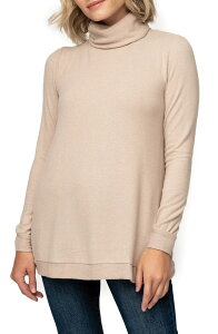 �M�u�\�����b�N ���f�B�[�X �A�E�^�[ �p�[�J�[�E�X�E�F�b�g �Z�[�^�[ GIBSONLOOK Cozy Crossover Back Tunic Sweater Toasted Almond