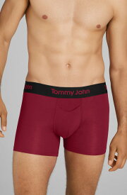トミージョン メンズ アンダーウェア ボクサーパンツ Tommy John Second Skin 4-Inch Boxer Briefs Rhubarb