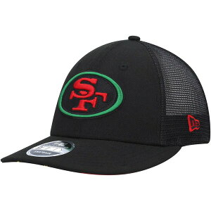 �j���[�G�� �����Y �A�N�Z�T���[ �X�q Men's New Era Black San Francisco 49ers Black Excellence Collection Trucker Low Profile 9FIFTY Snapback Hat Black �u���b�N